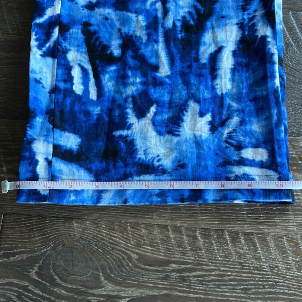 Tommy Bahama Blue and White Linen Palazzo Pants - Picture 5 of 7